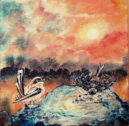 Sketching, oil painting, acrylic painting, decoration, decorative painting, interior, ceiling, sponge painting